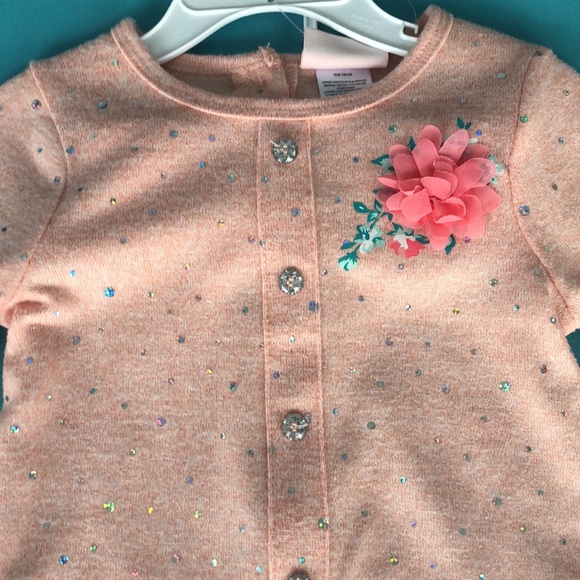 Cute Toddler Flower Bling 2 Piece Set - Picture 2 of 6